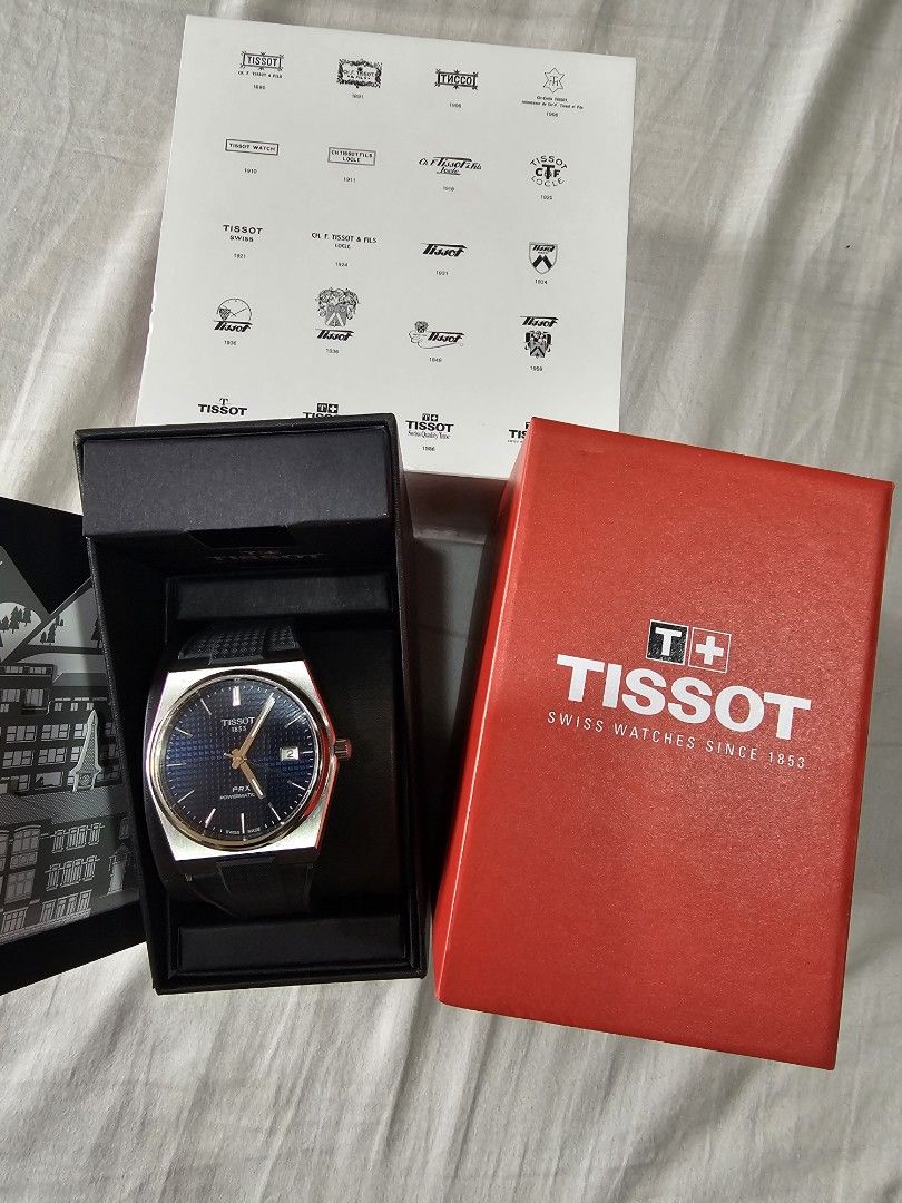 Tissot PRX Powermatic 80 40mm (Category: Men's Watches) located in Pasig City. Submitted by reyandrew (Listing ID 1363754466, Image 2). Description: Tissot PRX Powermatic 80 40mm Complete set, no issues Barely used Rubber strap from Delugs worth 8K Price: 35K php RFS: unloading from my collection T137.407.11.041.00 Diameter:40 mm Up to 80 hours power reserve 316L stainless steel case See-through caseback Swiss automatic movement Scratch-resistant