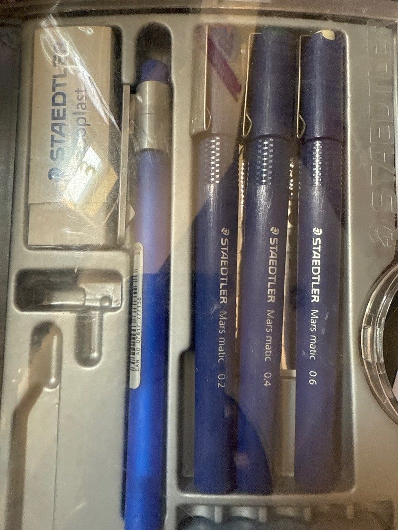 T-Square 36" & Staedtler Techpen set (Category: Stationery & School Supplies) located in Manila. Submitted by elarchive (Listing ID 1363767859, Image 2). Description: Rotring T-Square 36" Wooden Staedtler Technical Pen (0.2/0.4/0.6) Set - untested Bundle only - loc: caloocan.