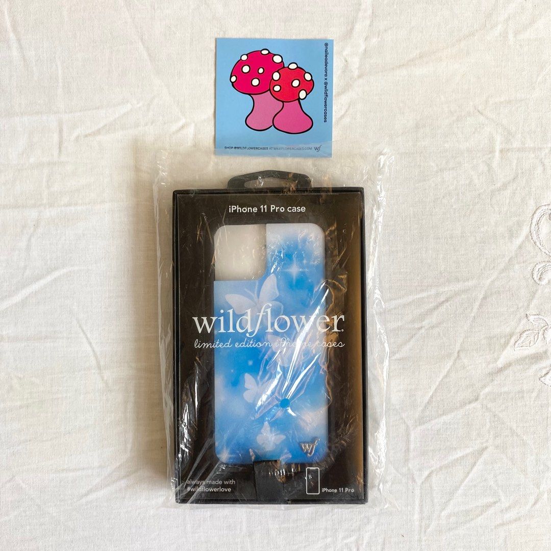 Wildflower Case iPhone 11 PRO Butterfly Sky (Category: Cases & Sleeves) located in San Pedro. Submitted by gumamelagal (Listing ID 1363768689, Image 1). Description: 🦋 authentic, on hand, brand new with box & WF sticker/s mop: gcash, bdo mod: j&t, lalamove.