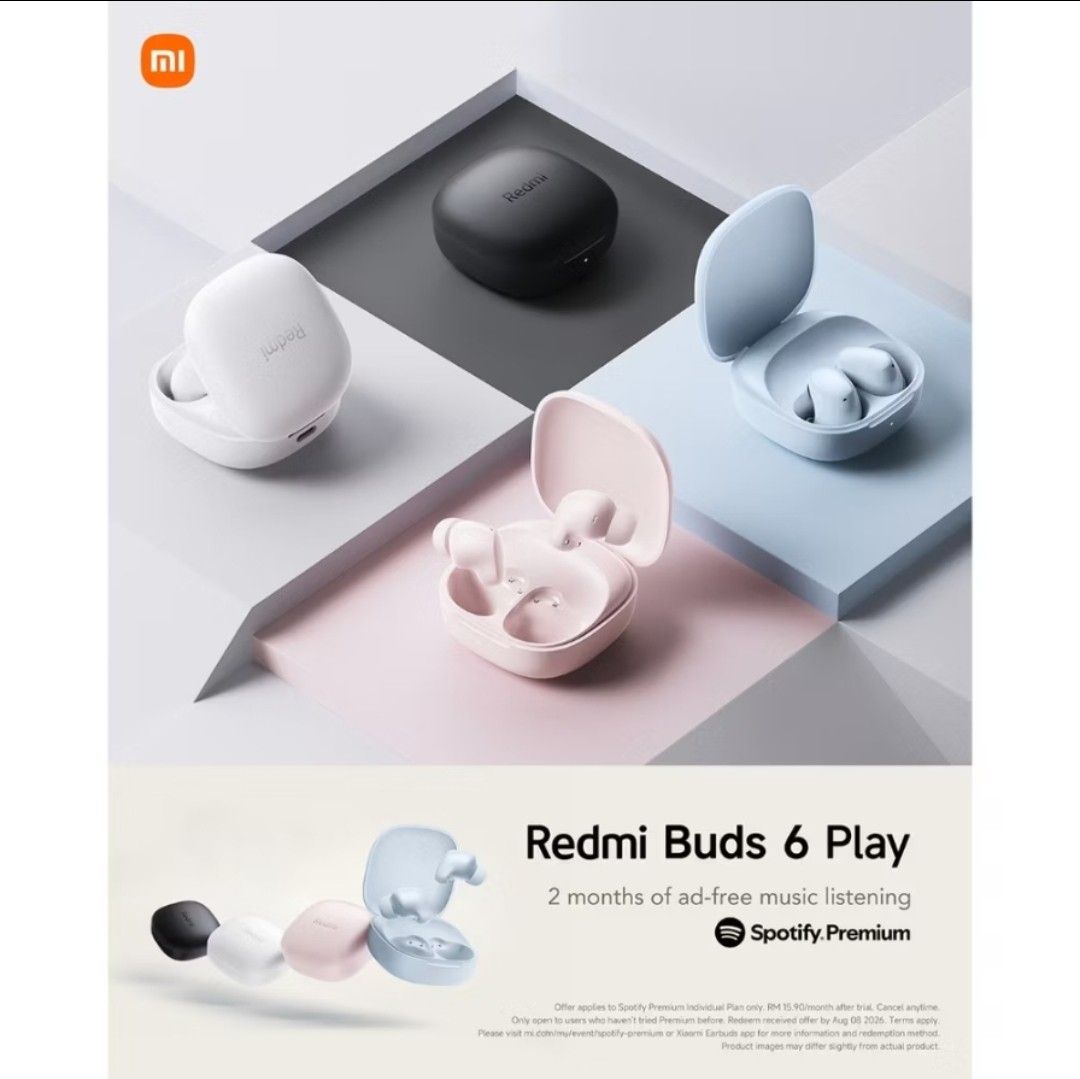 Xiaomi buds 6 play (Category: Earphones) located in Singapore. Submitted by sgideal (Listing ID 1363724933, Image 3). Description: xiaomi buds 6 play white brand new in box.
