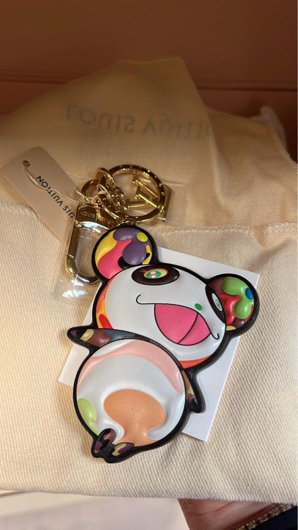 コラボ【LOUIS VUITTON × 村上隆】Superflat Panda Key Holder Louis Vuitton Murakami Super Flat Panda Keychain Bag Charm