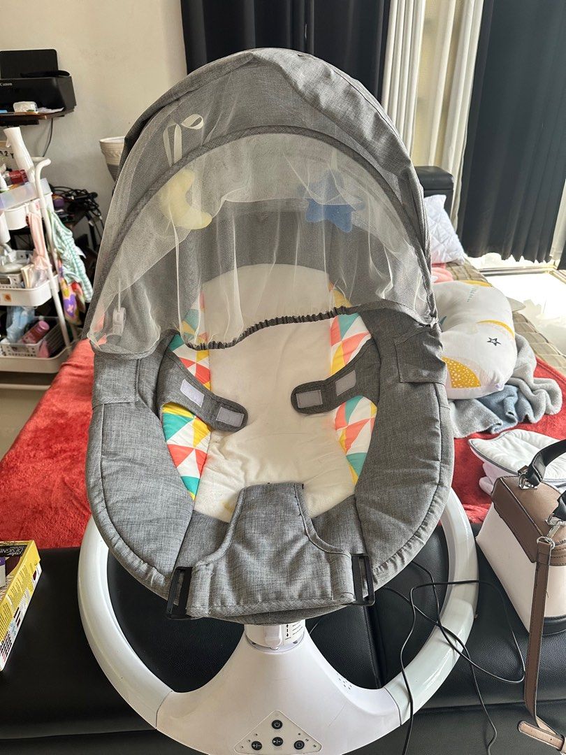 Baby swing (Category: Infant Playtime) located in San Jose del Monte. Submitted by shegotit (Listing ID 1363955469, Image 2). Description: Bought in black and white app for 2300k 2-3x lang nagamit ni baby! Ayaw nya now selling for 1.5k LP.