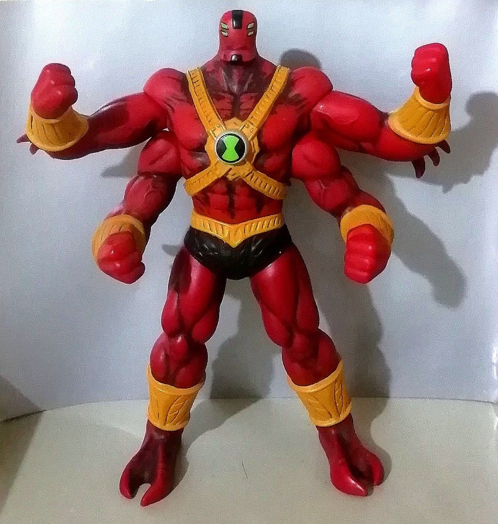 Ben 10 Monster Four Arms (Category: Action & Battle Toys) located in Cavite. Submitted by the_stockpilers_corner (Listing ID 1364017372, Image 2). Description: Ben 10 Monster Four Arms big fig: basic articulation on arms and thighs med fig: basic articulation on arms, knees, and head small fig: articulation on arms, elbows, thighs, and knees *big and small fig no markings *med fig cartoon network marking *as is / wysiwyg *please manage expectatio