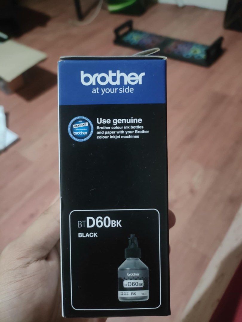 BROTHER BTD60BK INK BOTTLE BLACK (Category: Printers, Scanners & Copiers) located in Valenzuela. Submitted by joyceeb (Listing ID 1363885964, Image 3). Description: Brandnew - sealed Original price : 430 (see last pic from office warehouse site) Model: BTD60BK Ink Color: Black Page Yield : Approx. 7,500 pages.