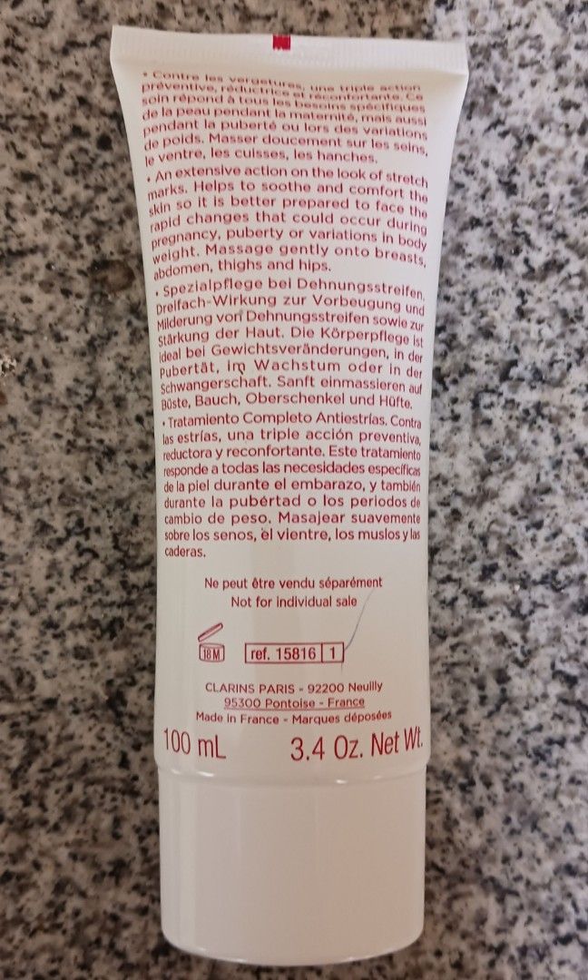 Clarins Stretch Mark Minimizer (Category: Body Care) located in Manila. Submitted by karlaangel32149 (Listing ID 1363949057, Image 2). Description: Clarins Stretch Mark Minimizer 100 ml (3.4 oz) 💯 authentic Unopened (no box) PM for queries.
