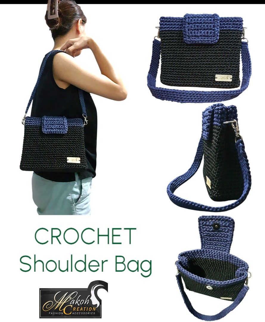 Crochet Shoulder Bag (Category: Luxury Bags & Wallets) located in Manila. Submitted by jee189 (Listing ID 1363997971, Image 1). Description: For Sale❣️ Handcrafted 🥰 Simple yet elegant in style✨️ Follow me for more upcoming handmade Crochet Bags or like and follow my personal page Makoh Creation 💕 For mode of Payment: Gcash / Paymaya For Shipping: JNT (Metro Manila and Province) same day delivery thru Lalamove #handmadebyme #handcraftedwithpass