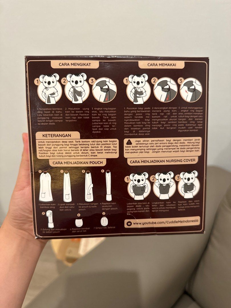 M Shape Ring Sling Cuddle Me CuddleMe Gendongan Bayi Geos Fit Air