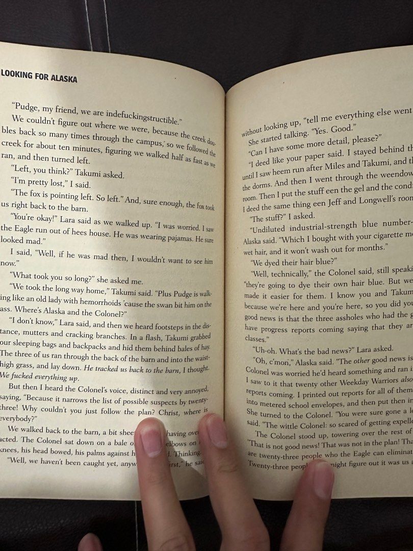 Looking for Alaska by John Green (Category: Storybooks) located in Makati City. Submitted by ralfunny (Listing ID 1364002469, Image 3). Description: Covered by adhesive plastic cover..