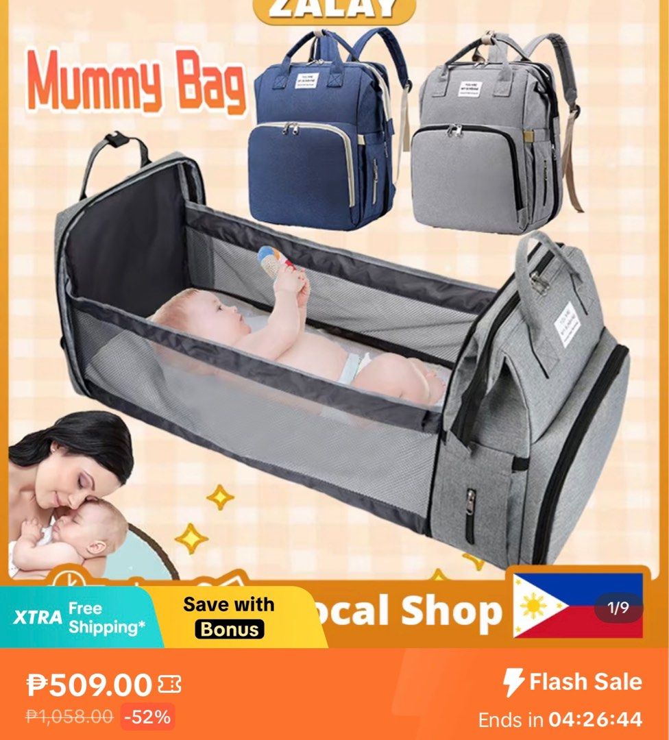 Mommy bag (Category: Babies & Kids Fashion) located in San Jose del Monte. Submitted by shegotit (Listing ID 1363955880, Image 2). Description: Never pa nagamit nag doble kasi ung bili.