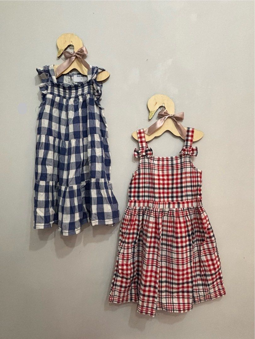 OLD NAVY / CARTER's Plaid Dresses (Category: Babies & Kids Fashion) located in Marikina City. Submitted by libidibi (Listing ID 1363958601, Image 1). Description: Take both for P450 LP posted MOP: GCash / BPI Shipping: J&T / Lalamove / Grab Pick-up loc: Nangka, Marikina.