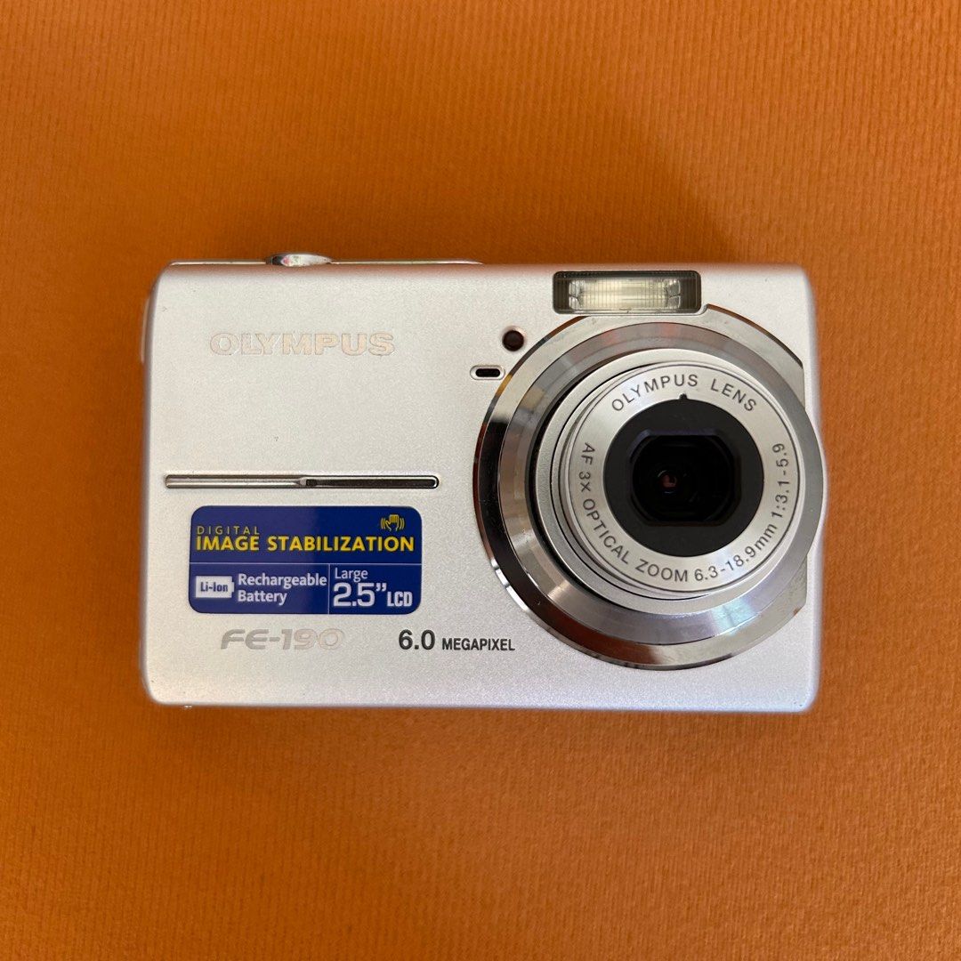 Olympus fe-190 digital camera digicam (Category: Cameras) located in Las Pinas. Submitted by pl4y_it_4g4in (Listing ID 1363950224, Image 1). Description: Used Issue: •video mode-may pink hue sa screen pag maaraw, affected ang output •photo mode-may pink hue sa screen pag maaraw, hindi affected ang output With box, battery, charger, xd card, av cable, and strap Flash ok Zoom ok All shooting mode ok Screen ok Buttons ok Mic ok Speaker ok.