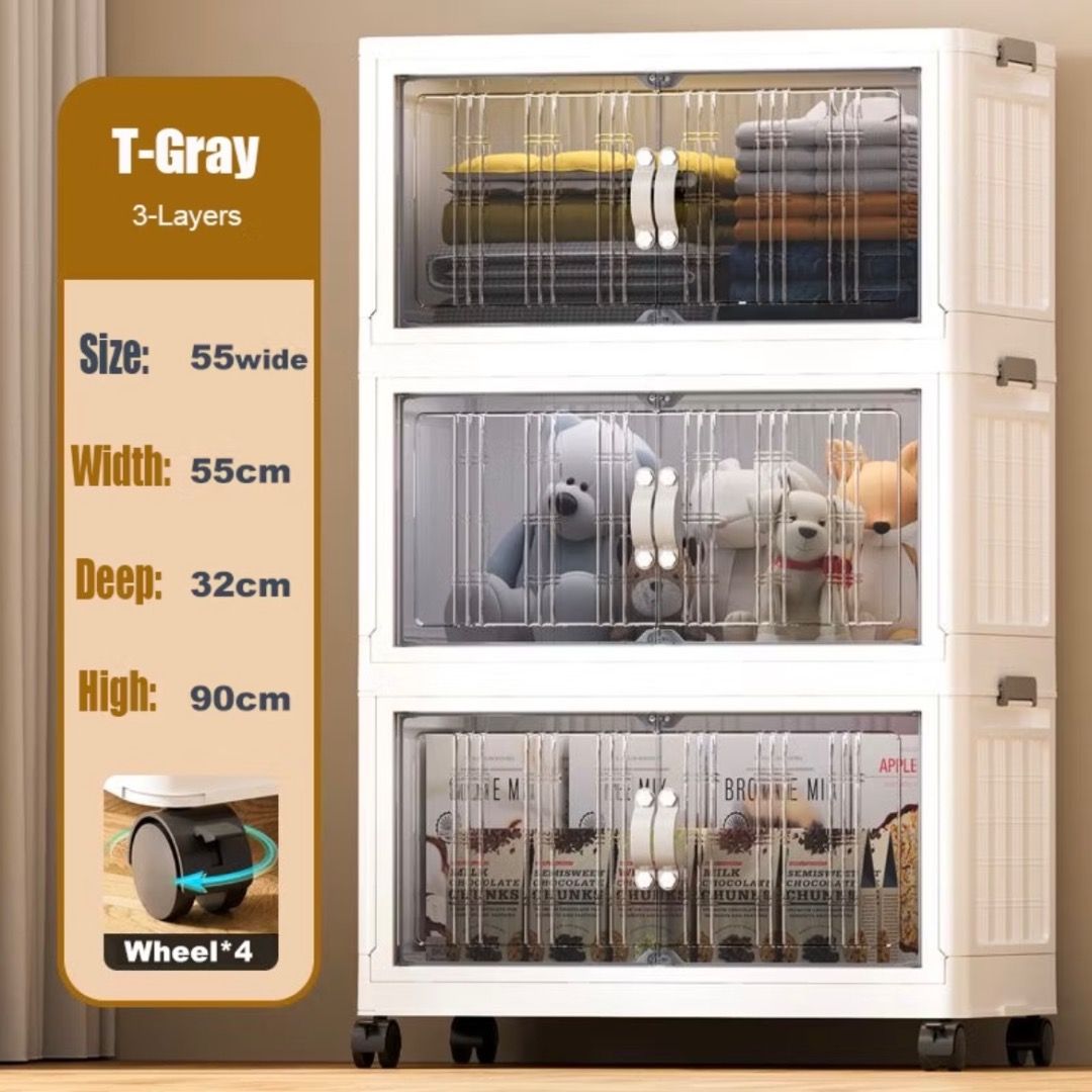 Plastic Drawer Storage Cabinet | Transparent Rolling Storage Drawers ...