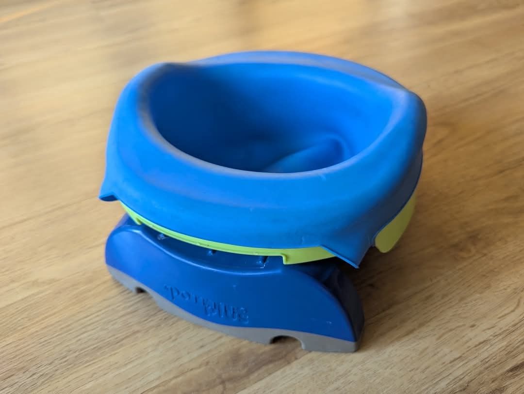 Potette Plus Travel Potty (Category: Other Kids Furniture) located in Quezon City. Submitted by sat1010 (Listing ID 1363980140, Image 1). Description: foldable travel potty comes with removable silicone liner will disinfect before pick up for pick up or courier (Zinnia Towers Quezon City).