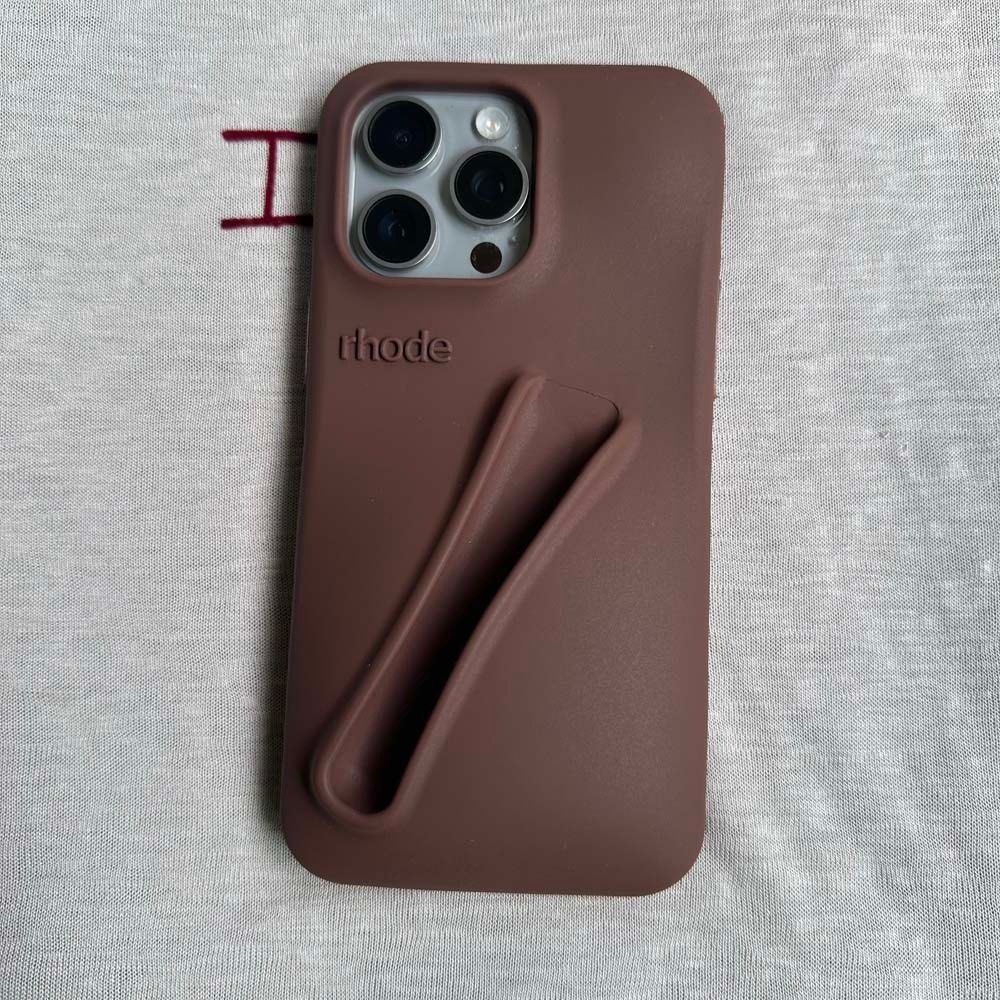 RHODE casing (Category: Cases & Covers) located in Georgetown. Submitted by ntshxrose (Listing ID 1364009495, Image 3). Description: RHODE casing brown iphone 11 pro max just pay for postage.