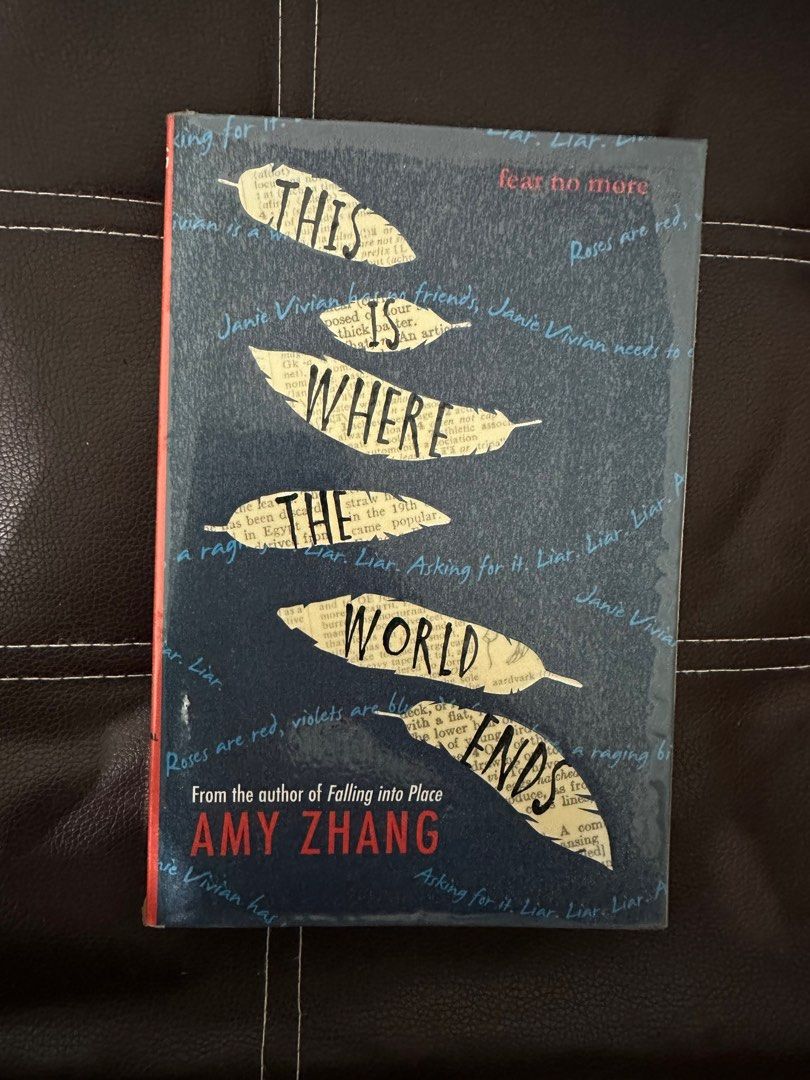 This is Where the World Ends by Amy Zhang (Category: Storybooks) located in Makati City. Submitted by ralfunny (Listing ID 1364002882, Image 1). Description: Covered with adhesive plastic cover..