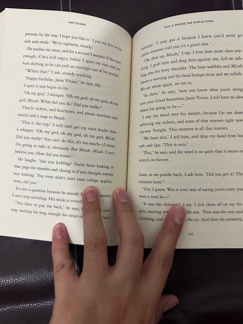 This is Where the World Ends by Amy Zhang (Category: Storybooks) located in Makati City. Submitted by ralfunny (Listing ID 1364002882, Image 3). Description: Covered with adhesive plastic cover..
