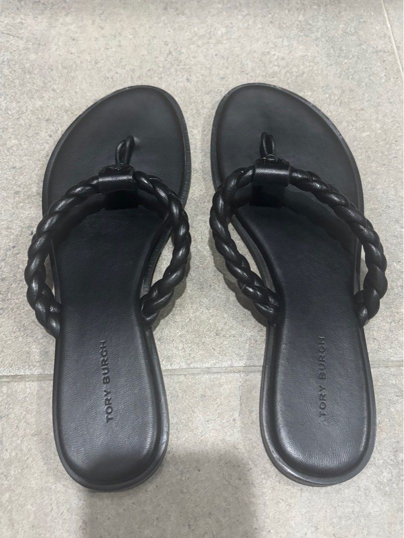 Tory Burch Braided Benton Thong Sandals (Category: Sandals) located in Cebu City. Submitted by anne_888 (Listing ID 1363917061, Image 2). Description: Authentic w/ box Black US 7.5 .