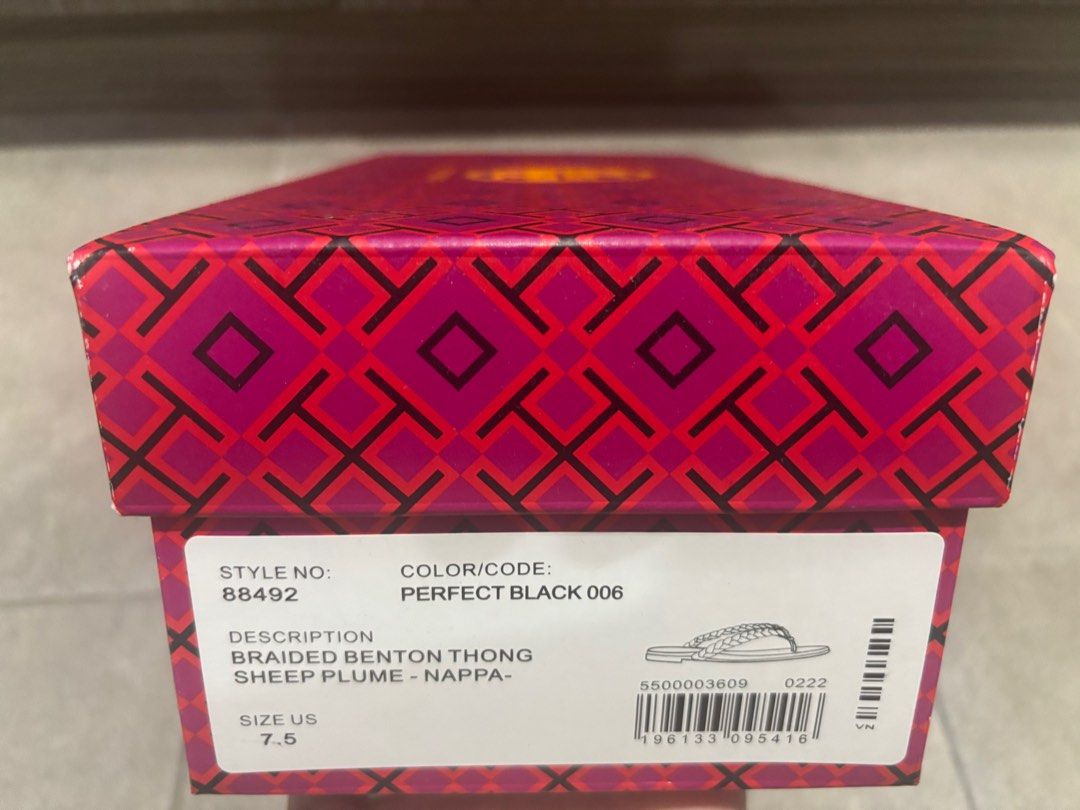 Tory Burch Braided Benton Thong Sandals (Category: Sandals) located in Cebu City. Submitted by anne_888 (Listing ID 1363917061, Image 3). Description: Authentic w/ box Black US 7.5 .