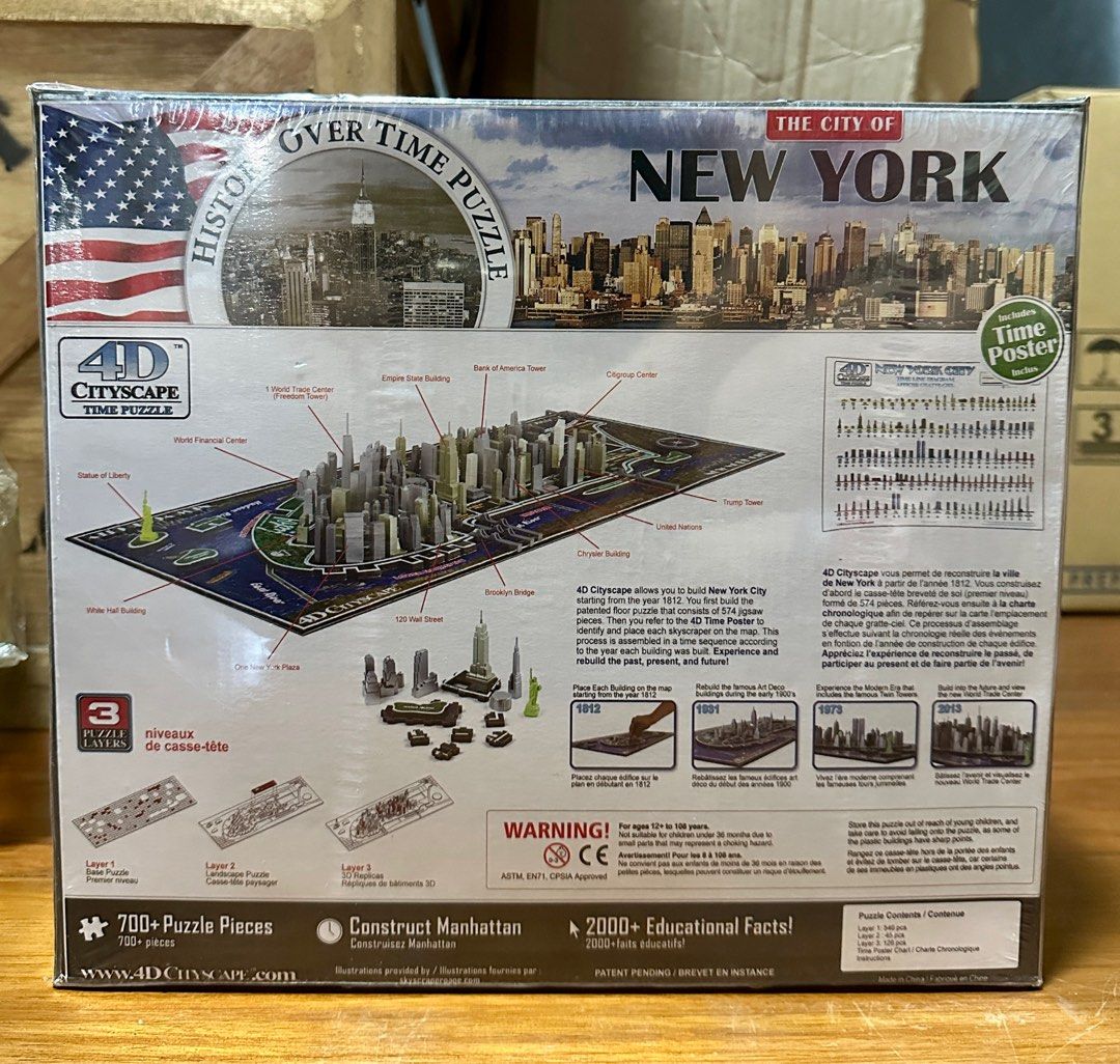 4D puzzle New York NYC Cityscape (Category: Board Games & Puzzles) located in Rizal. Submitted by sal.bear (Listing ID 1364149480, Image 2). Description: Sealed. Box in good condition. Zoom in photos for details. No haggling. .