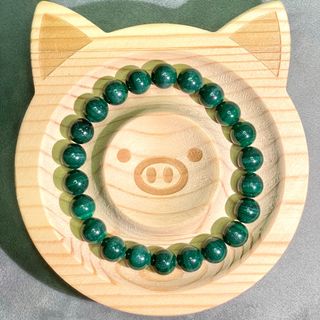 🐷 孔雀石 🔮 / 天然 水晶 / 手串 / 手鏈 / 8.7mm / 招財 / 旺事業 / 遠離 厄運64215708574850110