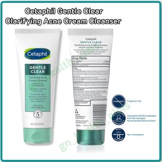 (全新現貨) 舒特膚水楊酸溫和強護祛痘潔面乳 Cetaphil Gentle Clear Clarifying Acne Cream sa Cleanser 適合容易長粉刺 敏感皮膚 不會使肌膚乾燥 水楊酸+蘆薈及白茶萃取 Deep Cleans without over-drying *Moisturizing $98 / Cleanser $10864240257749891110