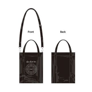 日本 Novelbright HAT武道館 ビニールバッグ 黑色膠面 手挽 斜咩袋64225405958530110