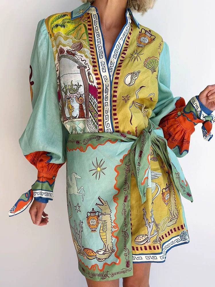 Alemais Surrealist Summer Linen Shirtdress Mini Dress, Women's Fashion,  Dresses & Sets, Dresses on Carousell
