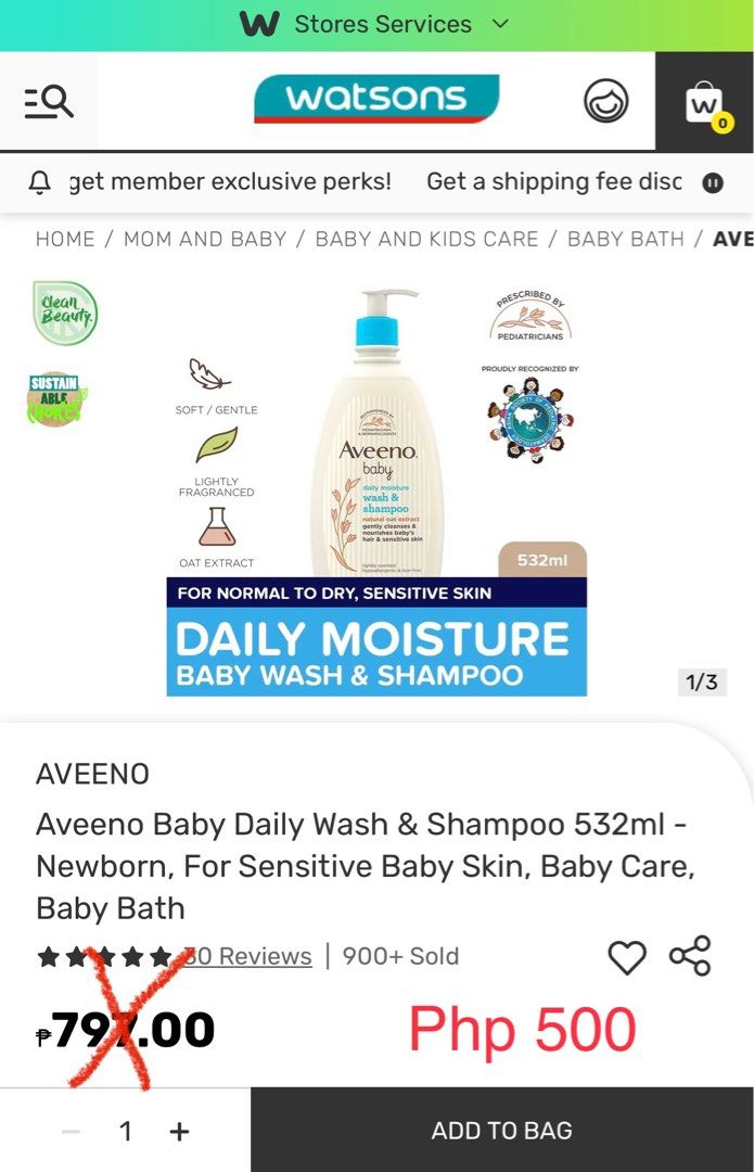 Aveeno Baby (Category: Bathtub & Bath Accessories) located in Quezon City. Submitted by mthereser43807 (Listing ID 1364227335, Image 1). Description: Pre- order.