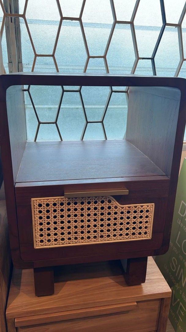 Bedside Table (Category: Other Home Furniture) located in Singapore. Submitted by epicfind (Listing ID 1364216290, Image 1). Description: solid wood teak bedside table clearance. self pickup or arrange lalamove.