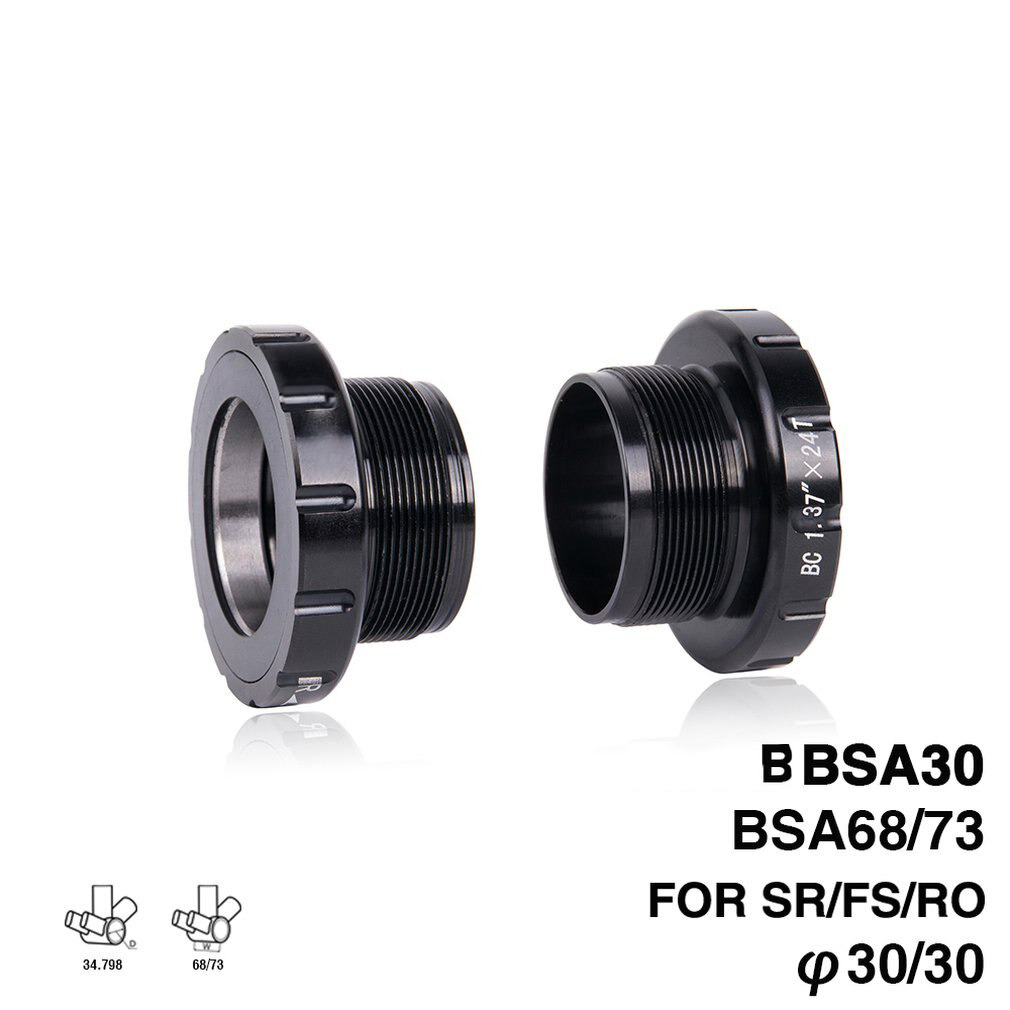 BSA 30 English threaded Steel Bearing bottom bracket, for crank 30mm ...
