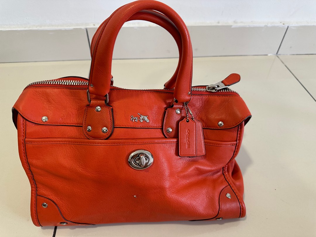 COACH (RHYDER SATCHEL IN CROSSGRAIN LEATHER ), Luxury, Bags & Wallets ...