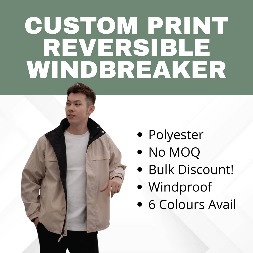 Custom Reverisble Windbreaker Printing No Minimum Order Quantity - Main Image