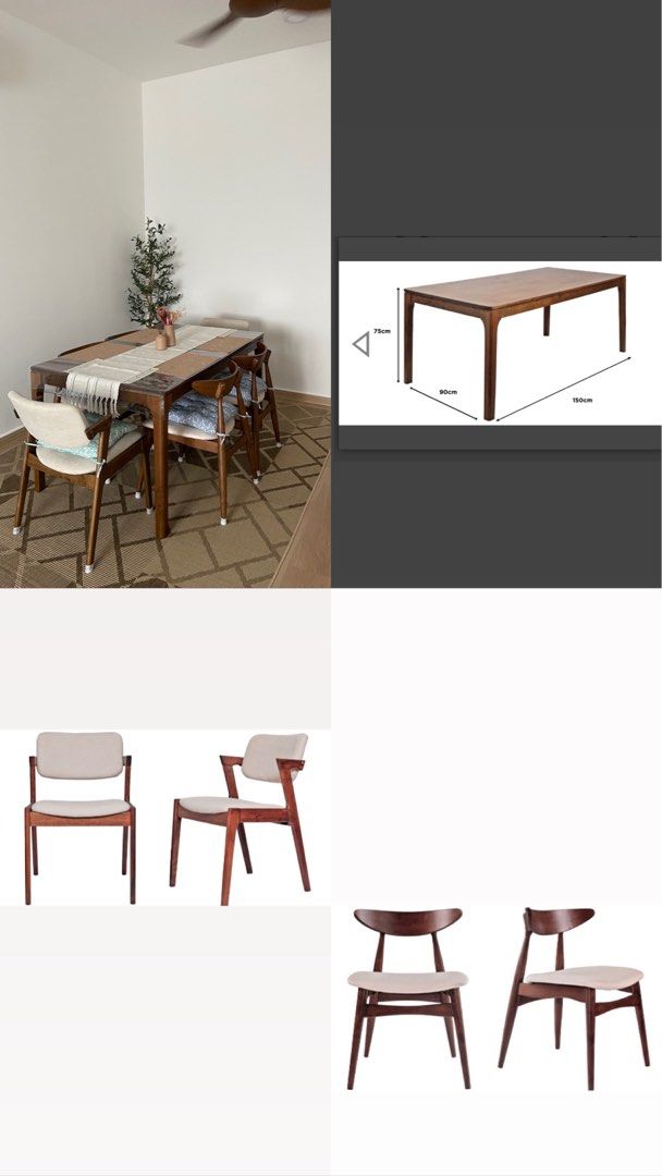 Dining Table (Category: Tables & Sets) located in Kuala Lumpur. Submitted by ritth (Listing ID 1364114879, Image 1). Description: Dining table 6 seater to let go Still in good condition Like new (baru pakai setahun) Brand Joy Design Studio 1 SET RM850 area putrajaya barang semua masih okay dijaga dgn penuh kasih sayang, reason jual sebab nak tukar ke 8 seater. .