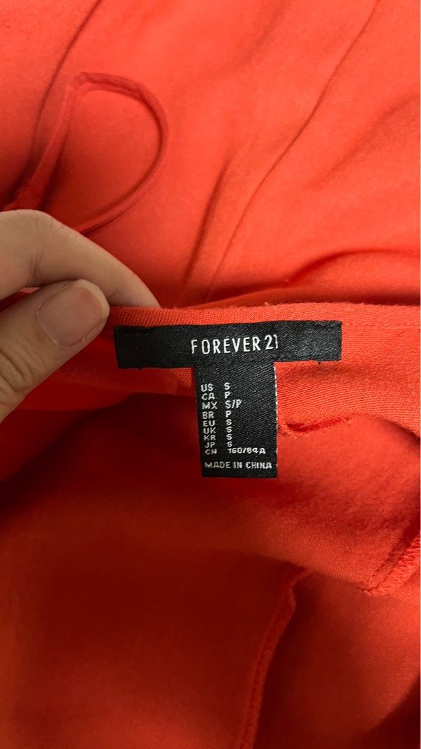 Forever21 Orange Wrap Around Summer Dress (Category: Dresses) located in Pasig City. Submitted by declutter.jr (Listing ID 1364116229, Image 3). Description: .