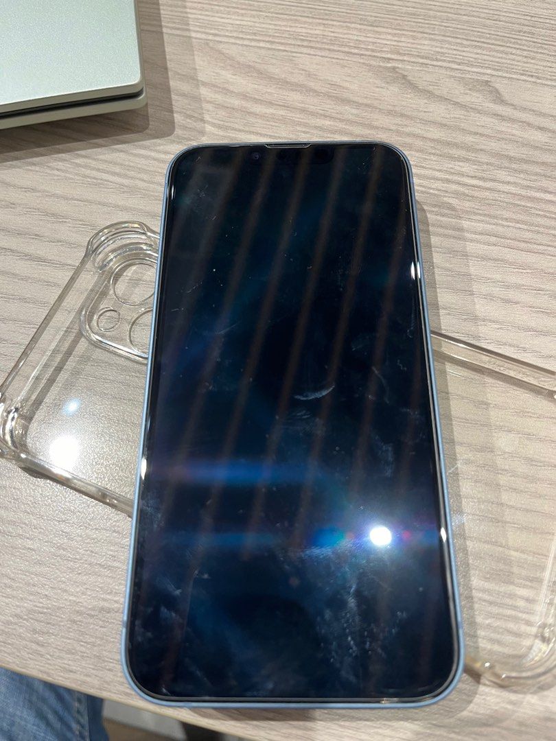 Iphone 14 256gb (Category: iPhone 14 Series) located in Quezon City. Submitted by agentfrost09 (Listing ID 1364125308, Image 3). Description: For sale Iphone 14 256gb Factory unlocked. Openline. No issues, no dents, no damages. NTC certified, bought from power mac on February 2024. Under warranty until Feb 3, 2025. 87% battery health. No history of repair. Battery not replaced. Updated to IOS 17.7.2 Accessories: Charging Cord Free Silicon case Ma