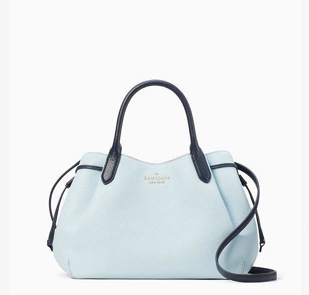 Kate Spade Dumpling Large Satchel (Category: Luxury Bags & Wallets) located in Mandaluyong City. Submitted by lovenewseason (Listing ID 1364185528, Image 1). Description: Authentic!!! Measurements 12.8” W x 9.6” H x 6.4” D Handle Drop: 5.125” Features Strap Drop: 22” Metal Pinmount Logo Closure Type: magnetic snap closure with middle zip compartment Dust Bag Included: No interior: back zip pocket exterior: front and back slip pockets Materials pe