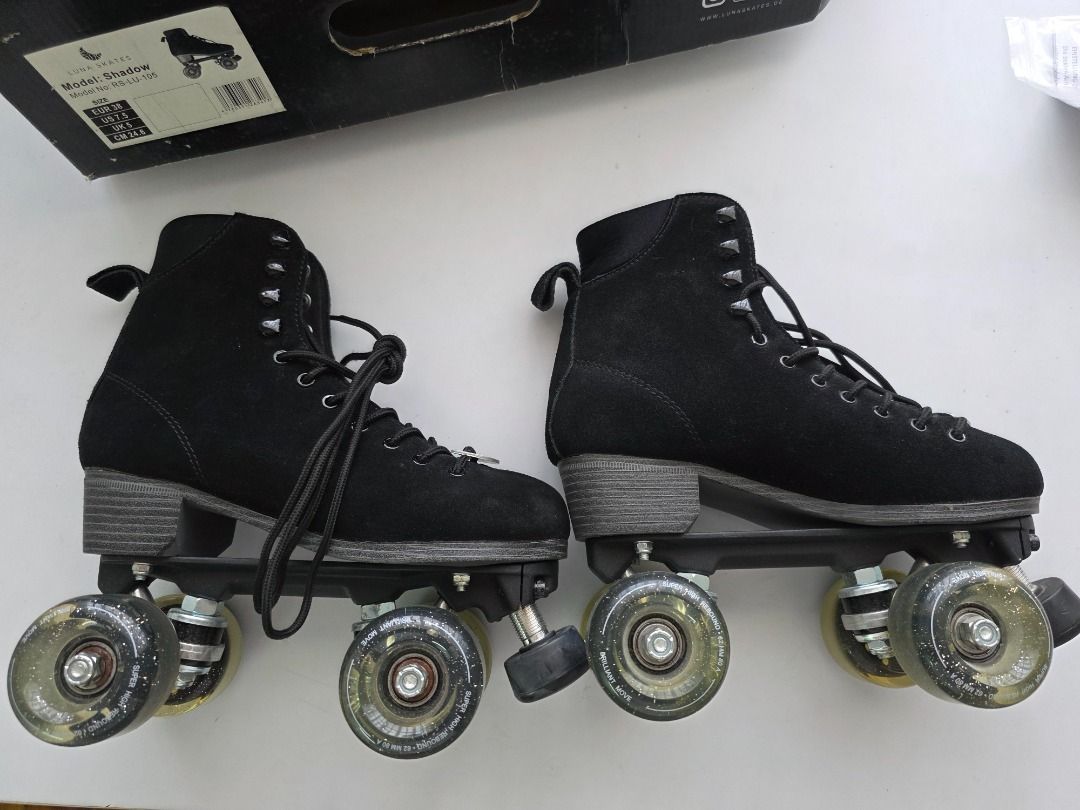 Luna Skates Shadow size 38 (Category: Skates, Rollerblades & Scooters) located in Makati City. Submitted by MQRed (Listing ID 1364075318, Image 3). Description: Luna Skates Shadow size 38 Black suede skates. Good as new. Used twice indoor. Pickup in Makati or delivery service(lalamove grab..etc).