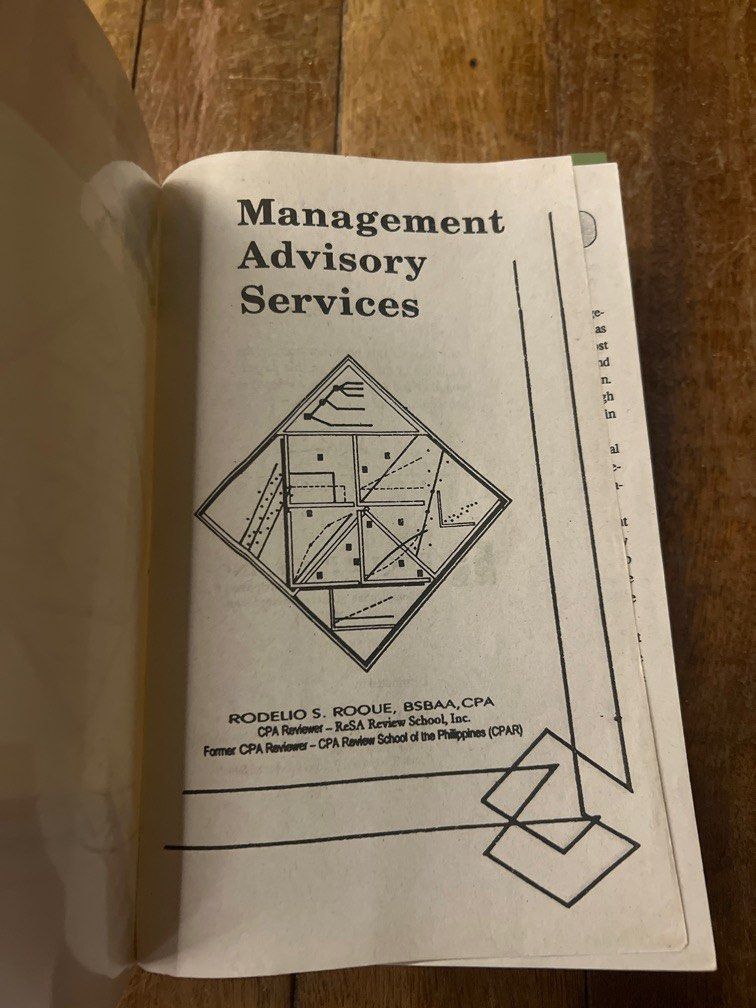 Management Advisory Services- Rodelio S. Roque (Category: Textbooks) located in Calamba. Submitted by gaaaam (Listing ID 1364199172, Image 2). Description: *With plastic cover *Not used, just covered and tabulated with plastic tabs *minimal highlights and annotations (pencil) *has a crease in the front cover 🎁 Will give a freebie if you will buy 2 or more listings 🎁.