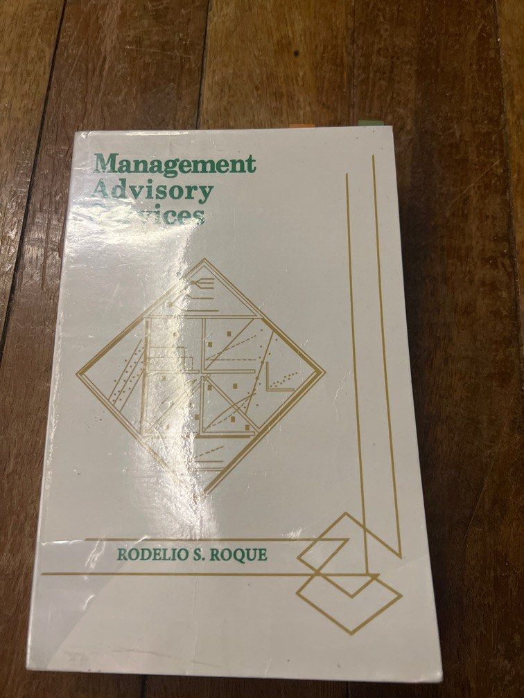 Management Advisory Services- Rodelio S. Roque (Category: Textbooks) located in Calamba. Submitted by gaaaam (Listing ID 1364199172, Image 1). Description: *With plastic cover *Not used, just covered and tabulated with plastic tabs *minimal highlights and annotations (pencil) *has a crease in the front cover 🎁 Will give a freebie if you will buy 2 or more listings 🎁.