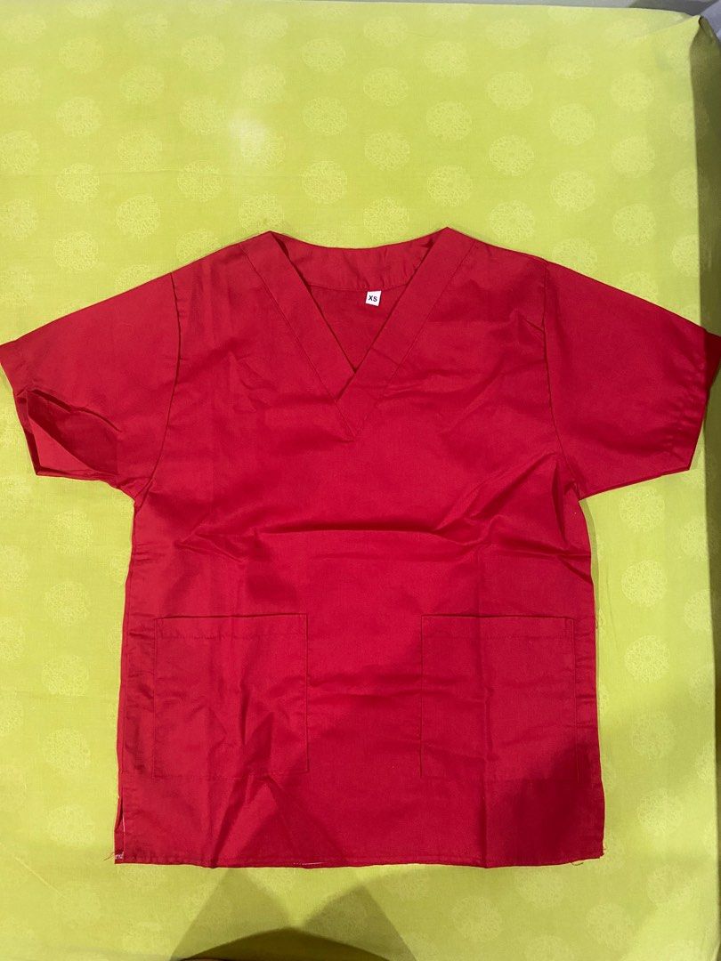 Red Scrub Suit - Local XS (Category: Sets & Coordinates) located in Rizal. Submitted by protractor (Listing ID 1364163996, Image 1). Description: XS in the tag. Sold in Set. RFS: Wrong Size Bought in Bambang PM for more information..