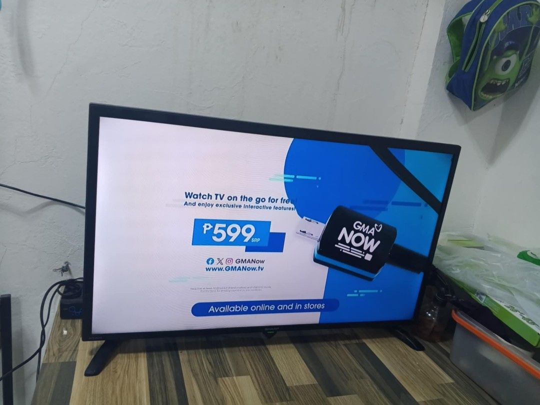 Sharp led basic tv 32 inch (Category: TV) located in Caloocan City. Submitted by princessyumie (Listing ID 1189469731, Image 1). Description: sharp led basic tv 32 inch not smart tv with universal remote no issue with hdmi vga usb port location San vicente kiko camarin.