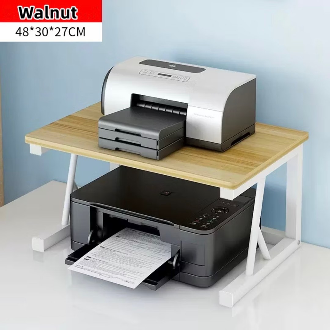 Tabletop Printer Storage Rack | 2-Tier Desk Organizer Shelf Rack ...