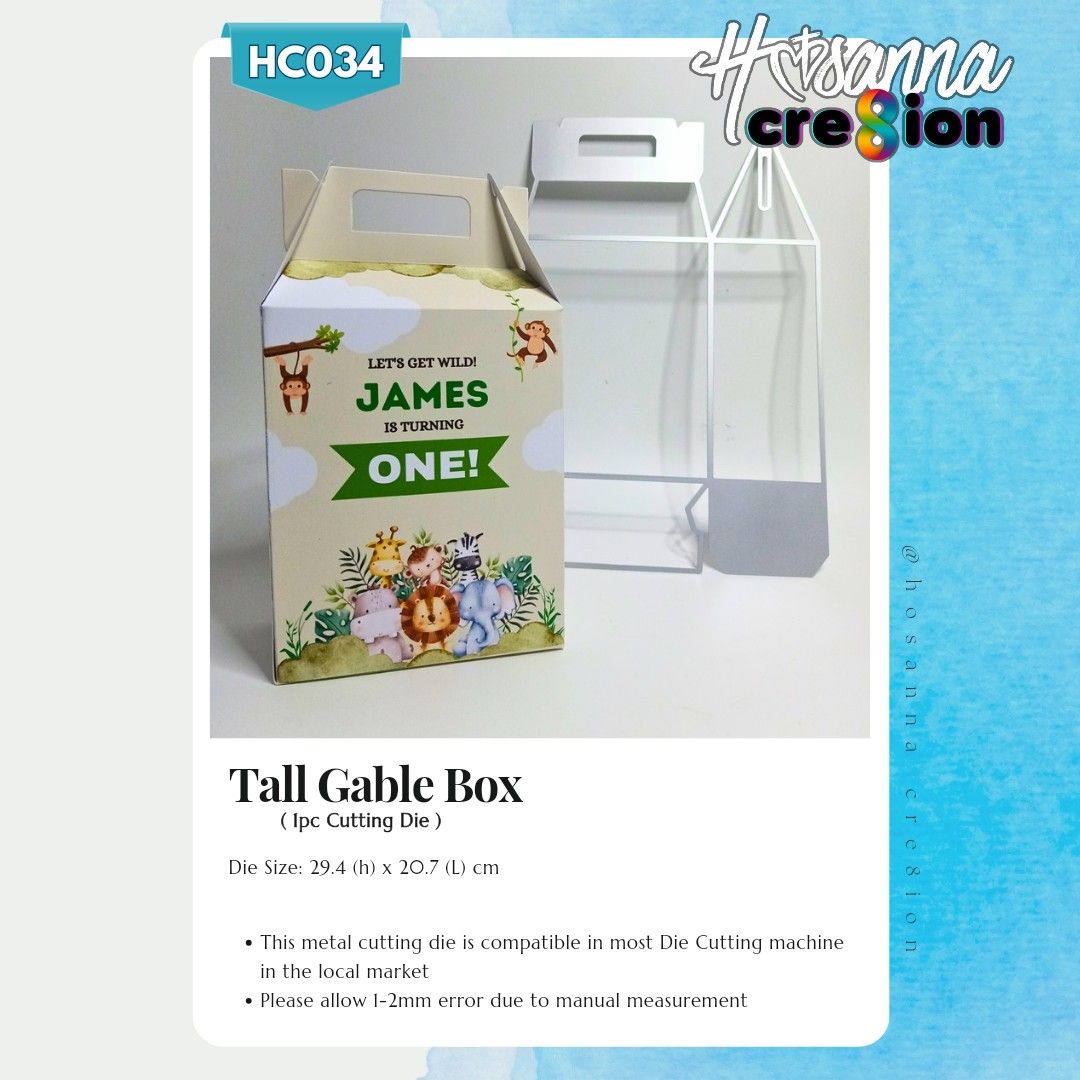 Tall Gable Box Metal Cutting Dies (Category: Craft Supplies & Tools) located in Manila. Submitted by gabbiescrafthouse (Listing ID 1364216392, Image 1). Description: .