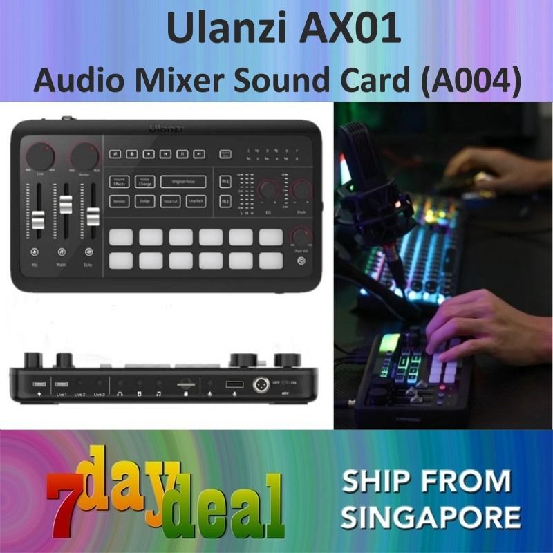 Ulanzi AX01 All-in-one Audio Mixer Sound Card with Individual Control ...