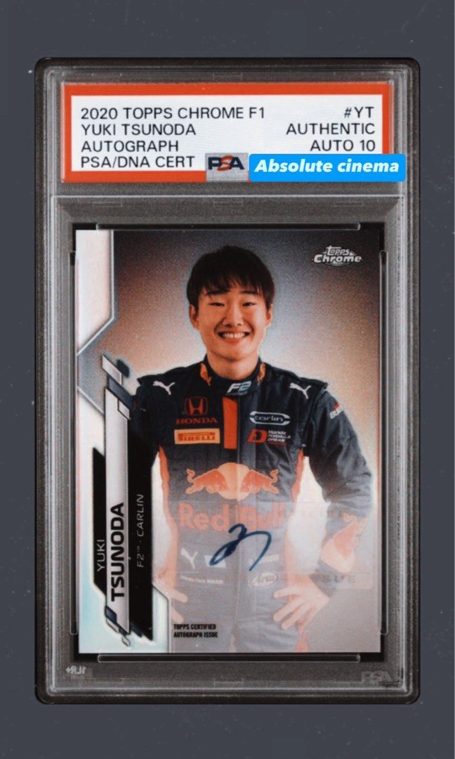 Yuki Tsunoda Autograph card /541 2020 Topps Chrome Formula 1 角田