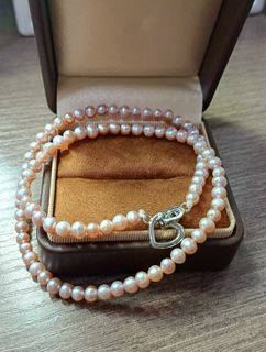 Baby櫻花粉3.5mm天然珍珠頸鏈64222193812865110