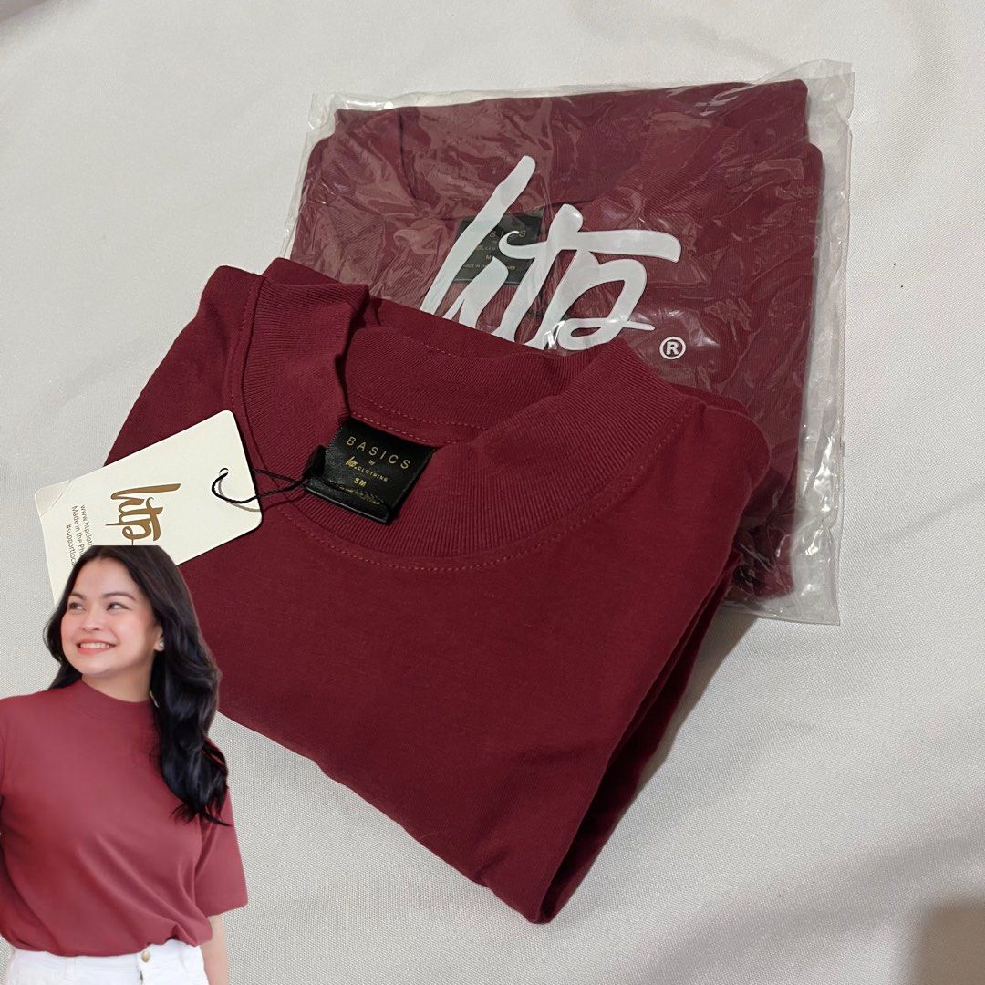 basic premium tee 3/4 sleeve office top in maroon [htp basics] (Category: Others Tops) located in Muntinlupa City. Submitted by mikhasellsstuff (Listing ID 1364304125, Image 1). Description: Brand new. Selling for a lower price (SRP is 320) Available size: ML.