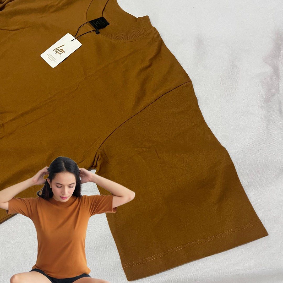 basic tee premium 3/4 sleeve office fit in ginger [htp basics] (Category: Others Tops) located in Muntinlupa City. Submitted by mikhasellsstuff (Listing ID 1364306247, Image 1). Description: Brand new. Selling for a lower price (SRP is 320) Available sizes: 2XL and 3XL.