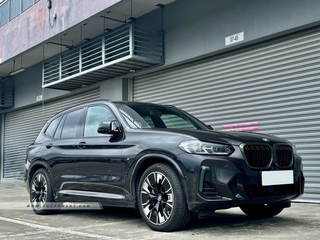 BMW IX3 Electric Auto (Category: Used Cars) located in Singapore. Submitted by valuemotoring (Listing ID 1364394581, Image 1). Description: 84440900 Clearance sales BMW IX3 sunroof Highline sunroof from $1080 monthly mega promo!! Low mileage 🔥🔥🔥 Mega Promo!!! superb condition! Highest trade in! 🔥🔥🔥🔥🔥🔥🔥🔥🔥🔥🔥🔥🔥🔥🔥🔥🔥 Trusted dealer . Best package Guranteed . Interest rate from 1.68% . 10% downpayment mega promo PHV full loan $0 dow