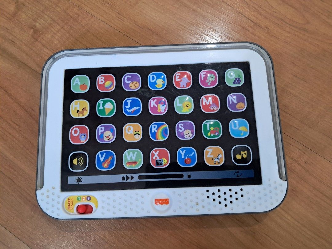 Fisher Price Laugh & Learn Smart Stages Tablet (Category: Infant Playtime) located in Quezon City. Submitted by konmare (Listing ID 1364231218, Image 1). Description: 4 buttons not working (last row) RFS outgrown, decluttering Pickup at QC.
